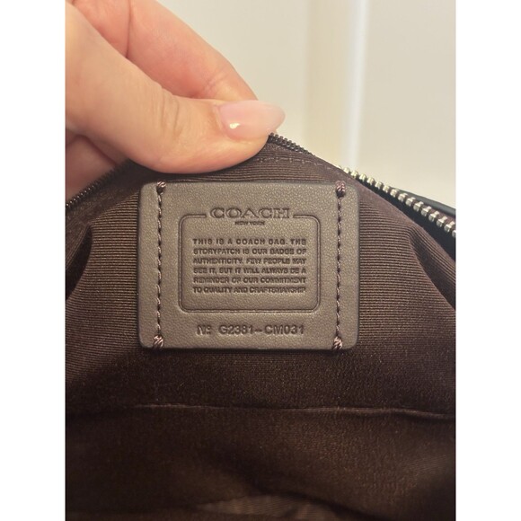 Coach CM031 Charlotte Leather Shoulder Crossbody Bag Rivets Deep Berry Studded - Picture 13 of 14